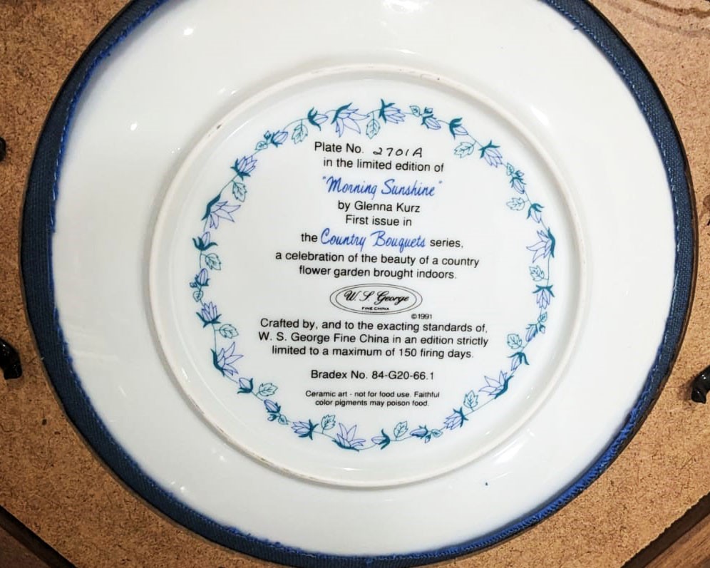 Vintage Country Bouquets 'Morning Sunshine' Plate - photo 2
