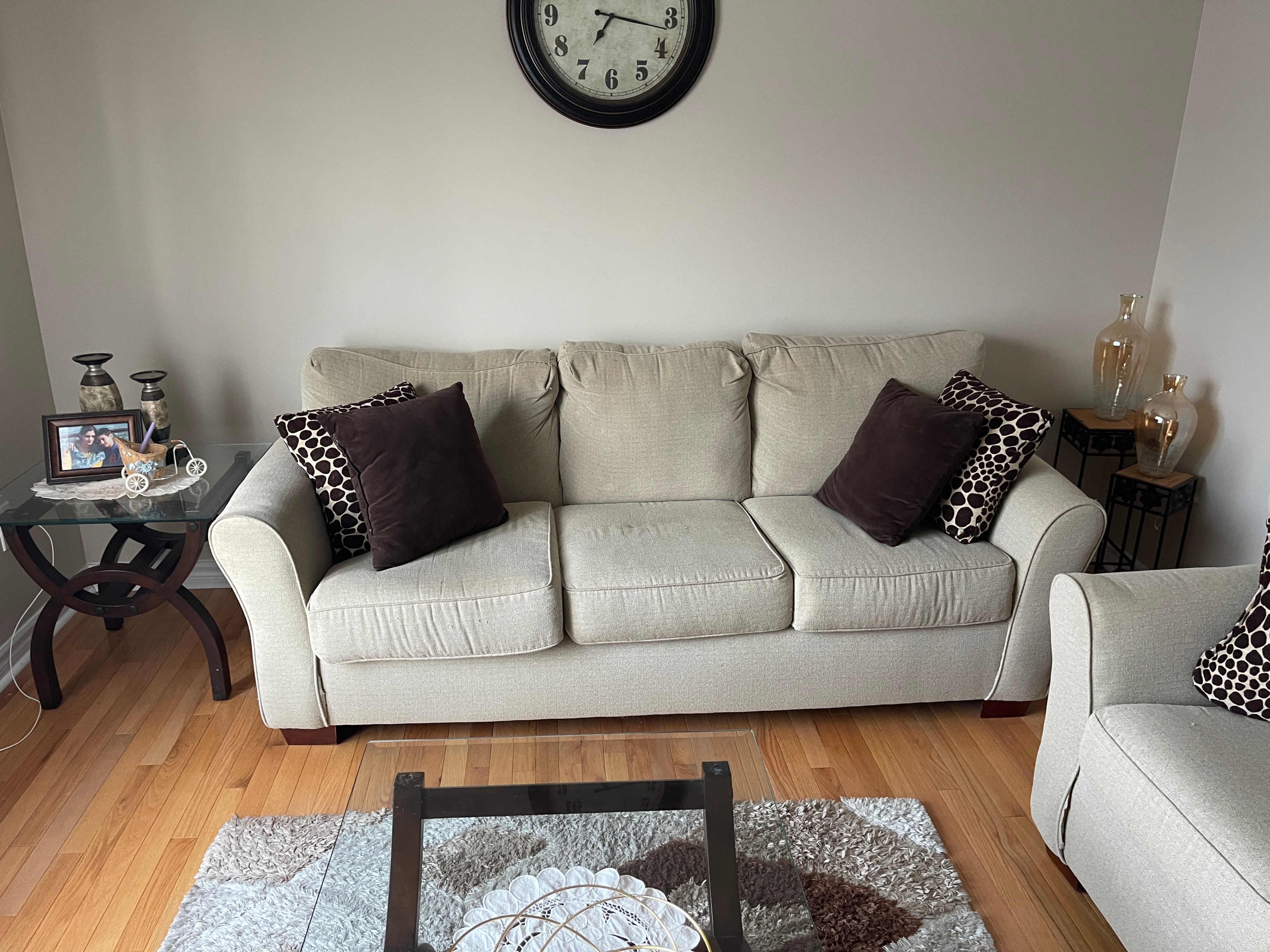 Leon's Sofa set ( cushions included) for sale