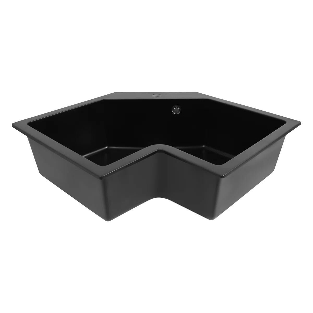 Corner Undermount Kitchen Sink - Black - photo 4