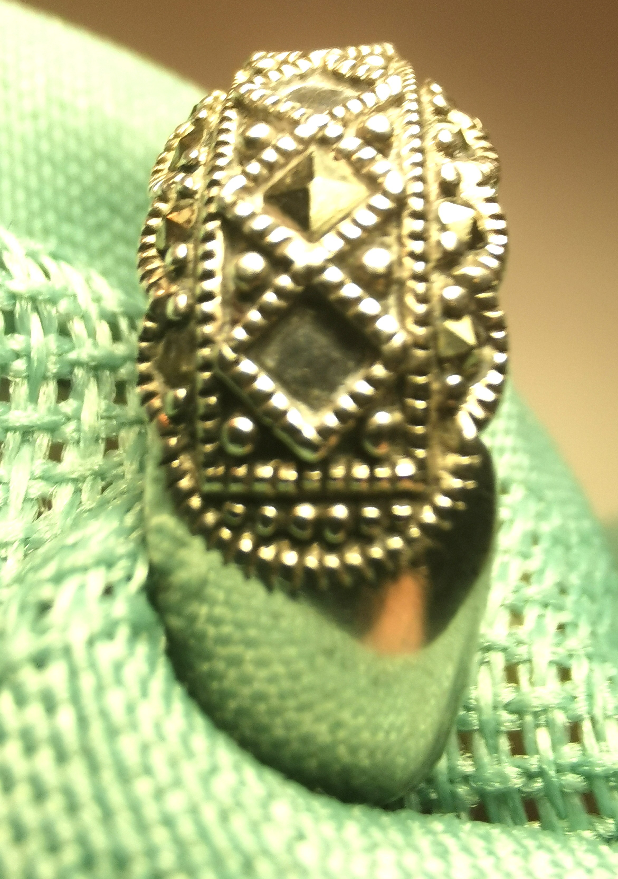 Thailand Sterling Silver Marcasite Lattice Ring 925 Size 6.5 - photo 2