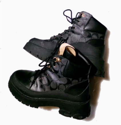 COACH Signature Black Combat Boots - photo 2