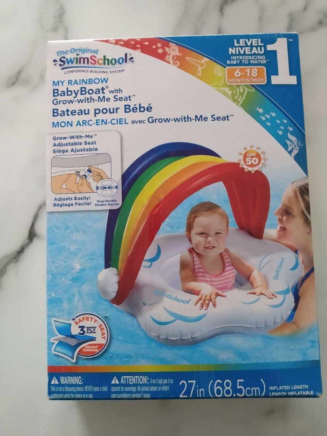 SwimSchool Rainbow BabyBoat with Grow-with-Me Seat