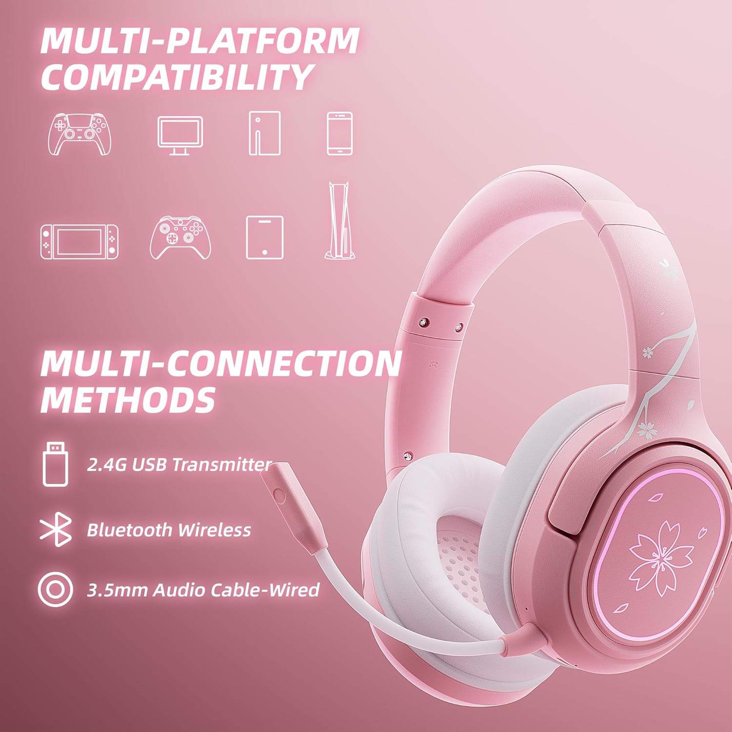 Mytrix Sakura Wireless Gaming Headset - photo 3