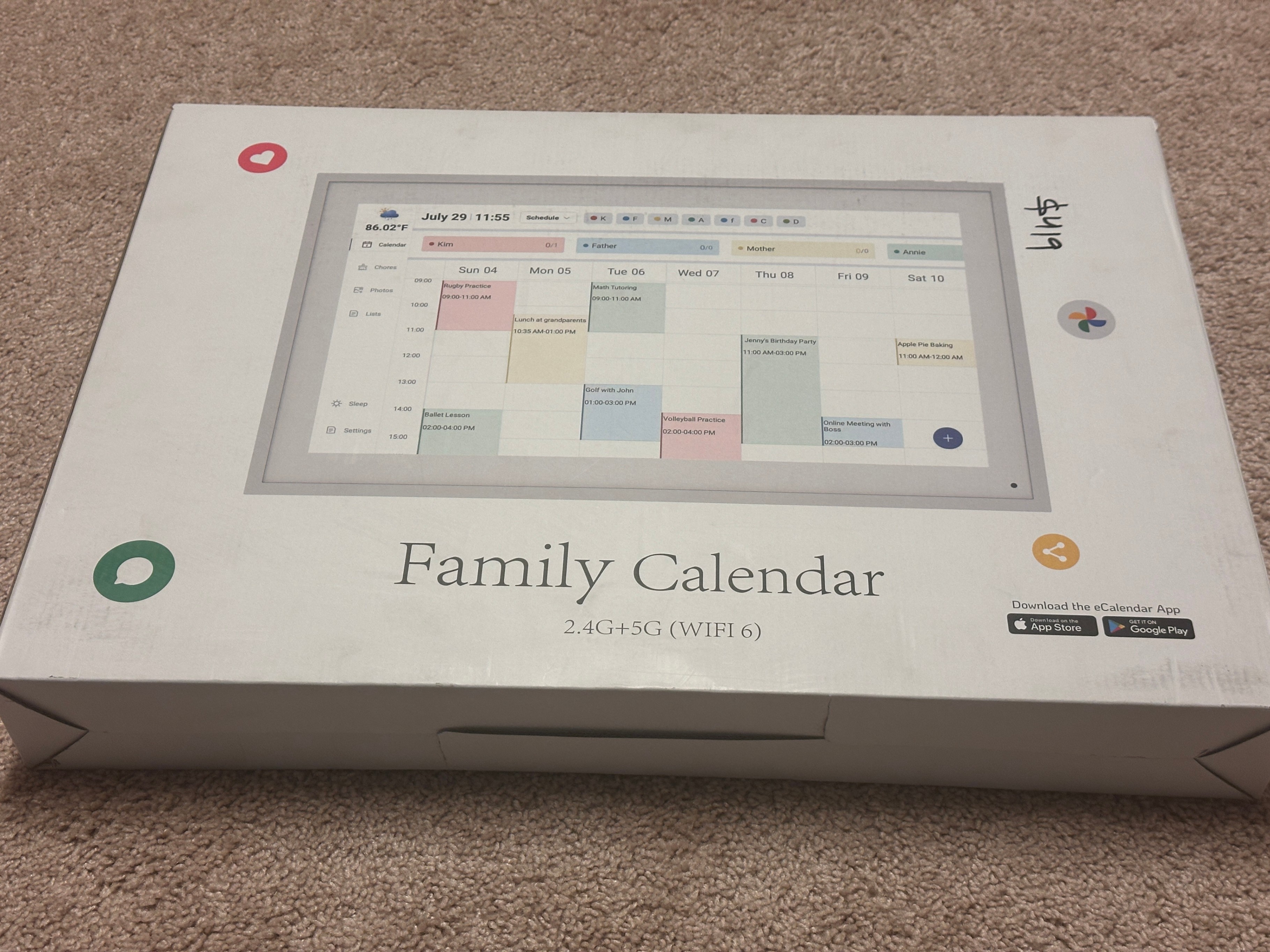 21.5'' Digital Calendar 64G FHD Touch Screen Caleandar Auto-Sync - photo 2