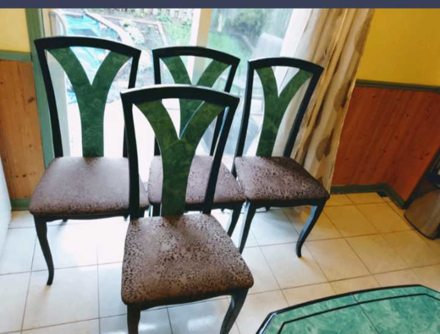 Green Marble Dining Table Set with 4 Chairs - photo 4