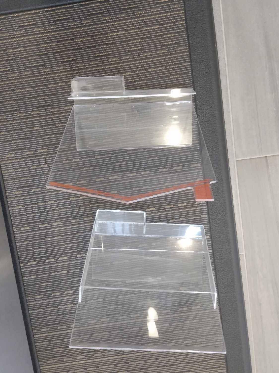 Acrylic Sign Holders - 2 Advertising with business card holders