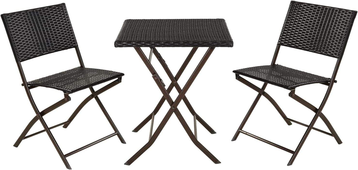 Patio Parma Rattan Bistro Set – 2 Pieces (Table + 1 Chair)