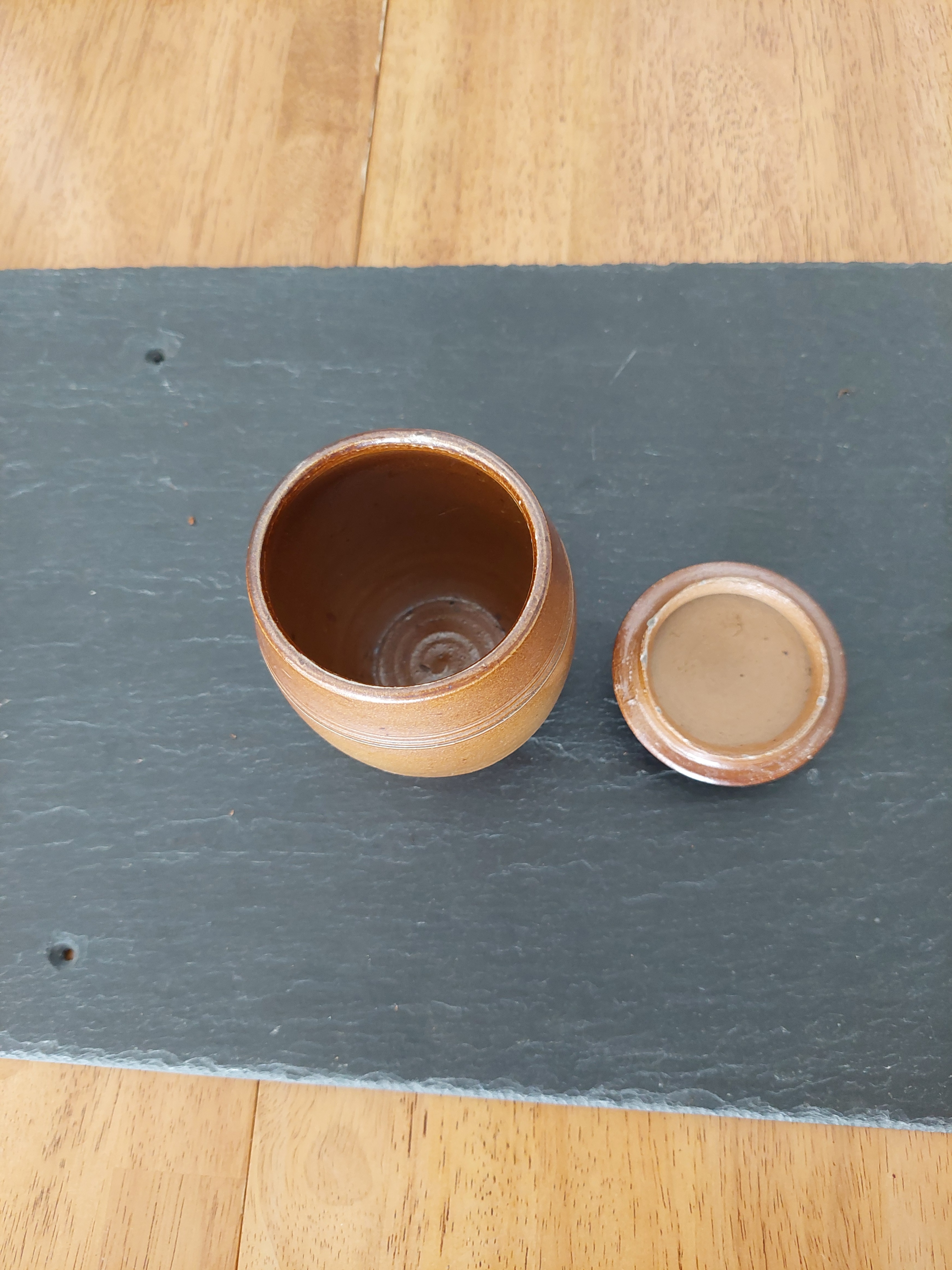 Brown Ceramic Condiments Jar with Lid - photo 4