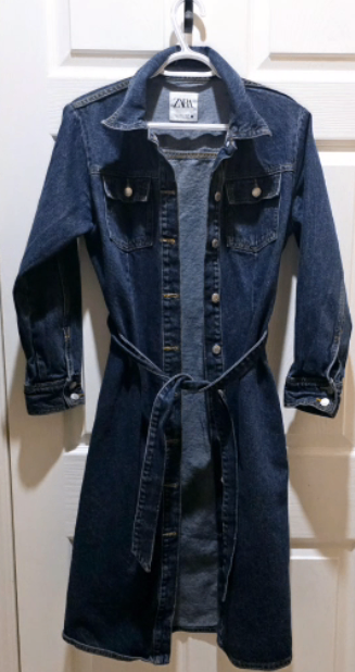 ZARA Denim Shirt Dress with Belt