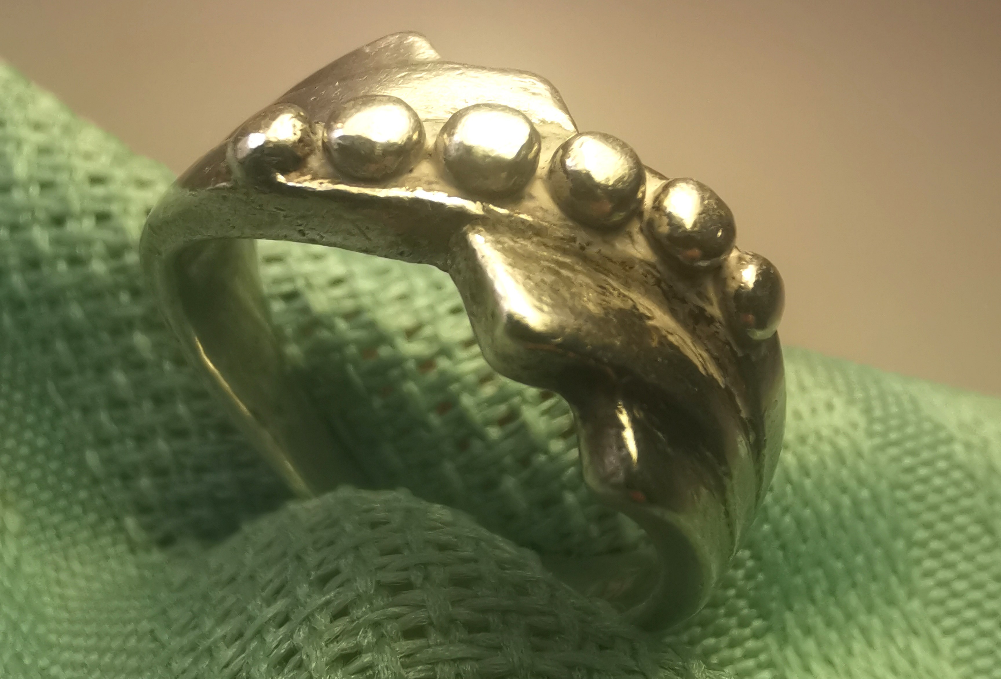 925 Sterling Silver Brutalist Sculptural Ring | Size 6.5 | 1970s