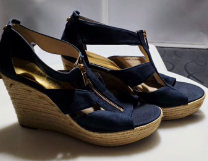 Navy Blue Michael Kors Wedges
