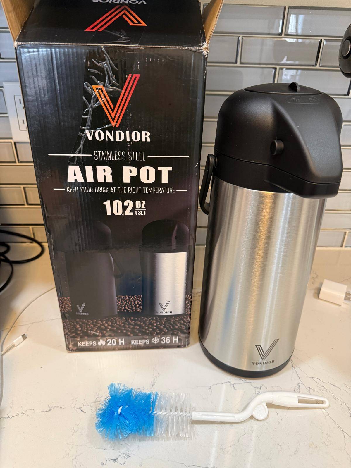 Vondior stainless sterlin air pot 102 oz - photo 2