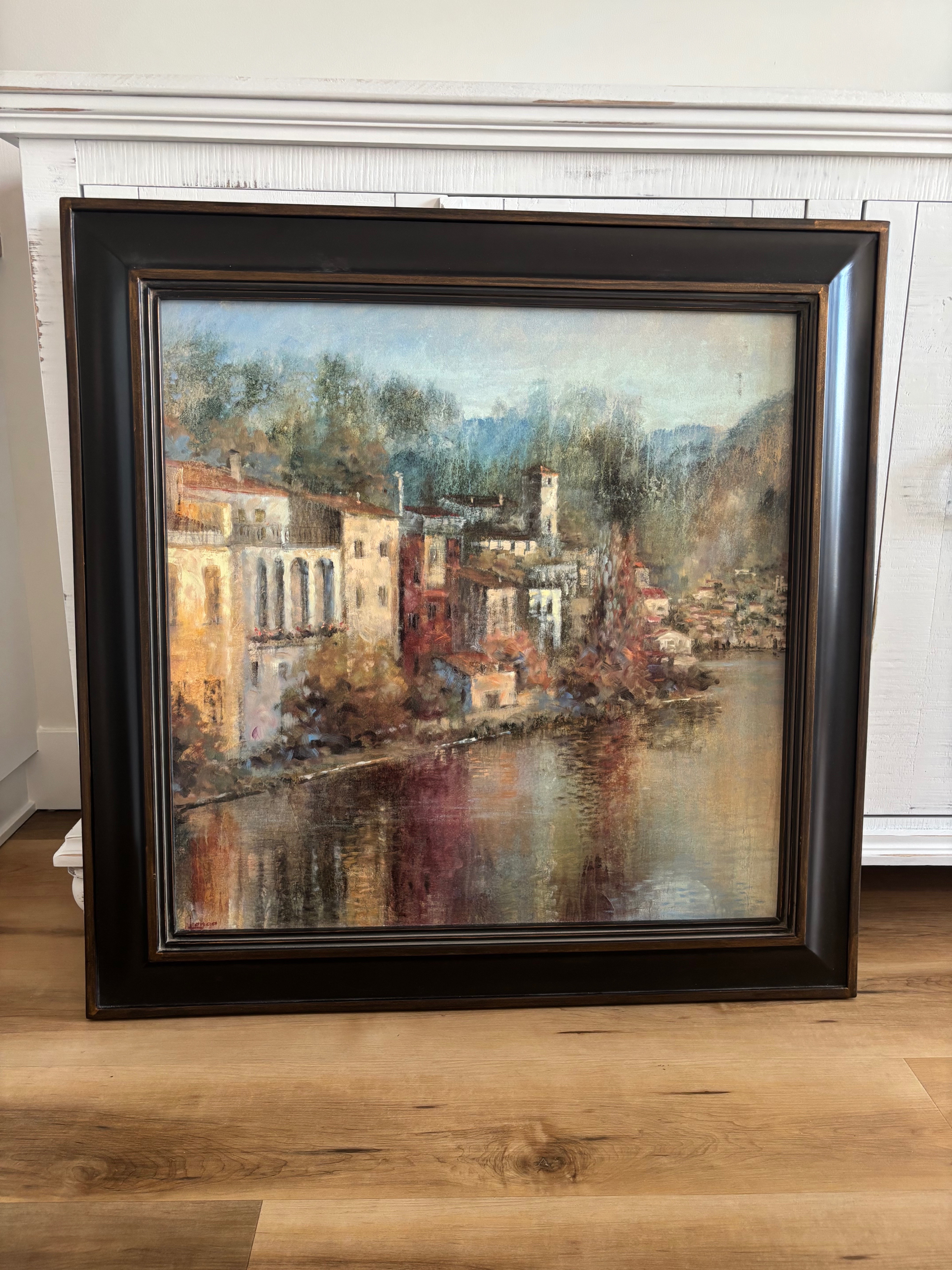 large painting with wooden frame - photo 2