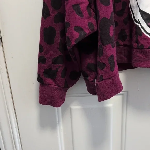 Disney Mickey Mouse cropped hoodie in burgun dy and black - photo 3