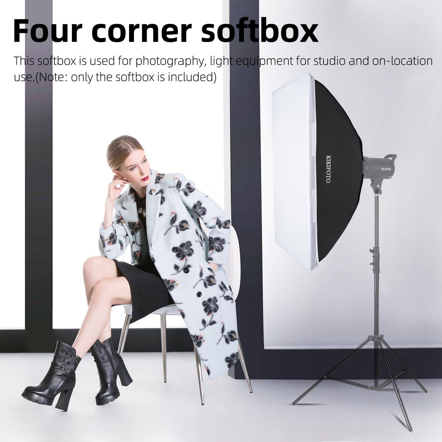 60x90cm/23 x35 Rectangular Softbox, Double Diffuser, Easy Instal - photo 2