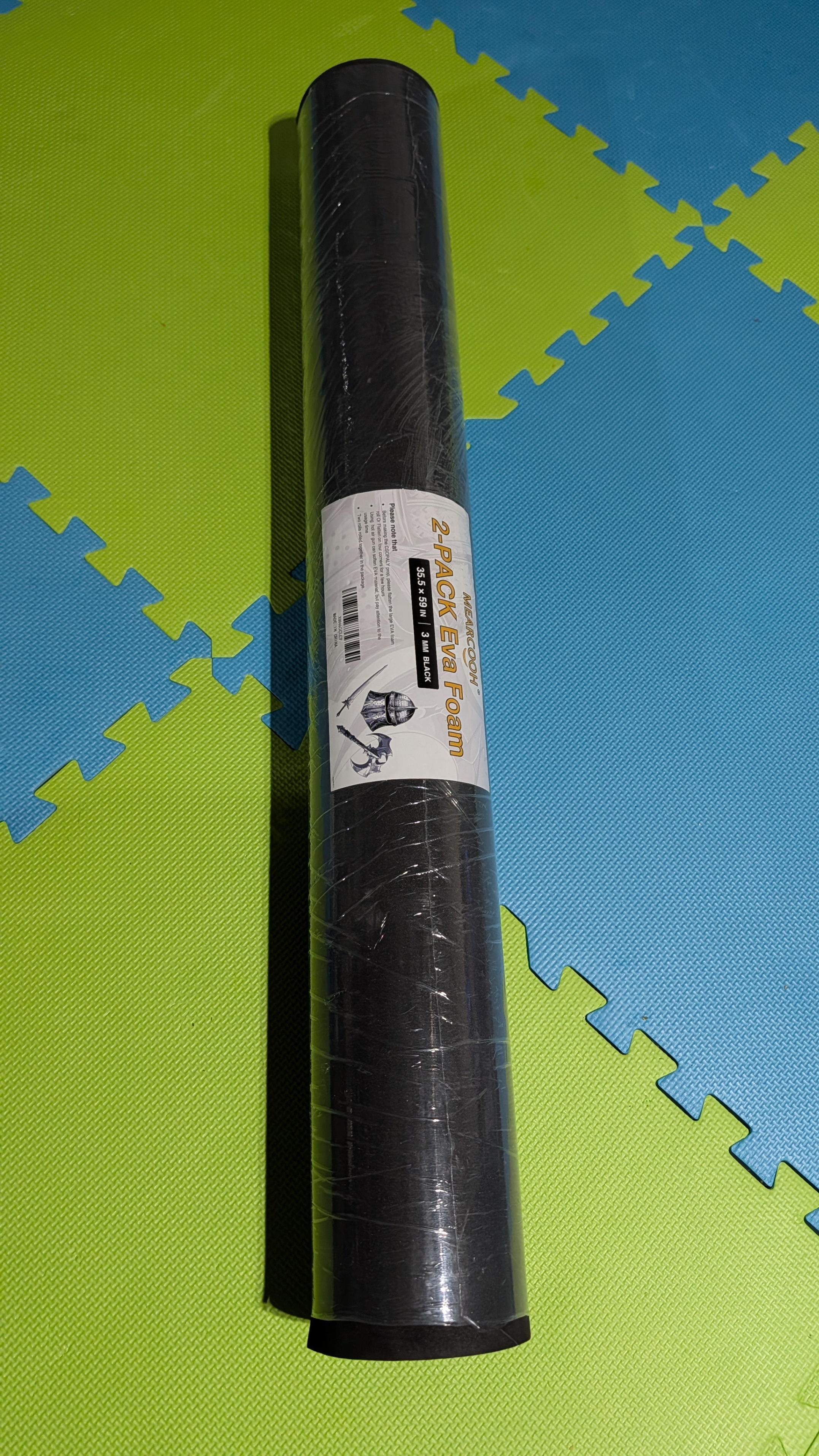MEARCOOH 2-Pack EVA Foam Roll - 35.5 x 59 in, Black 🏆 - photo 2