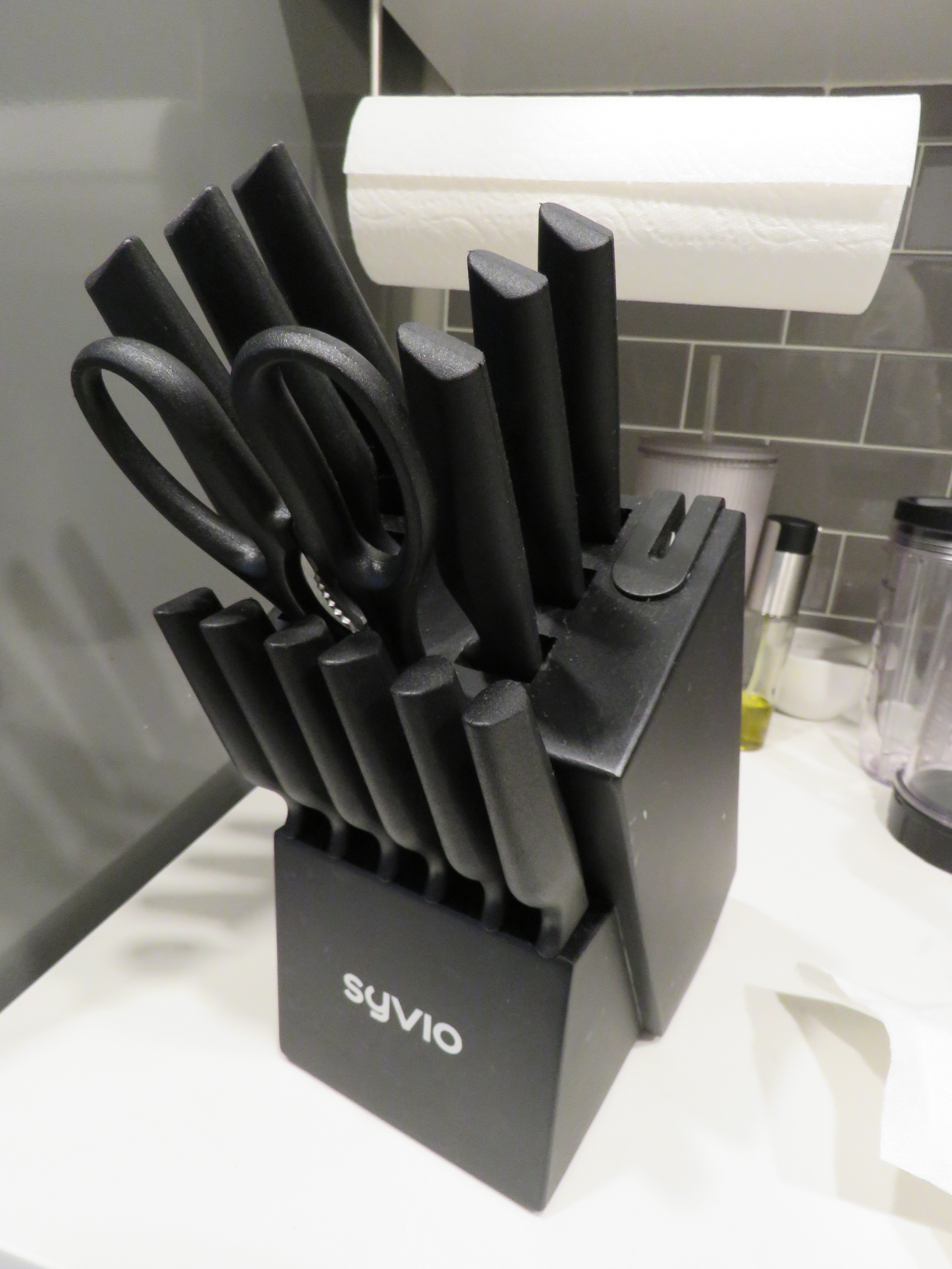 Knife Set with Scissors & Block