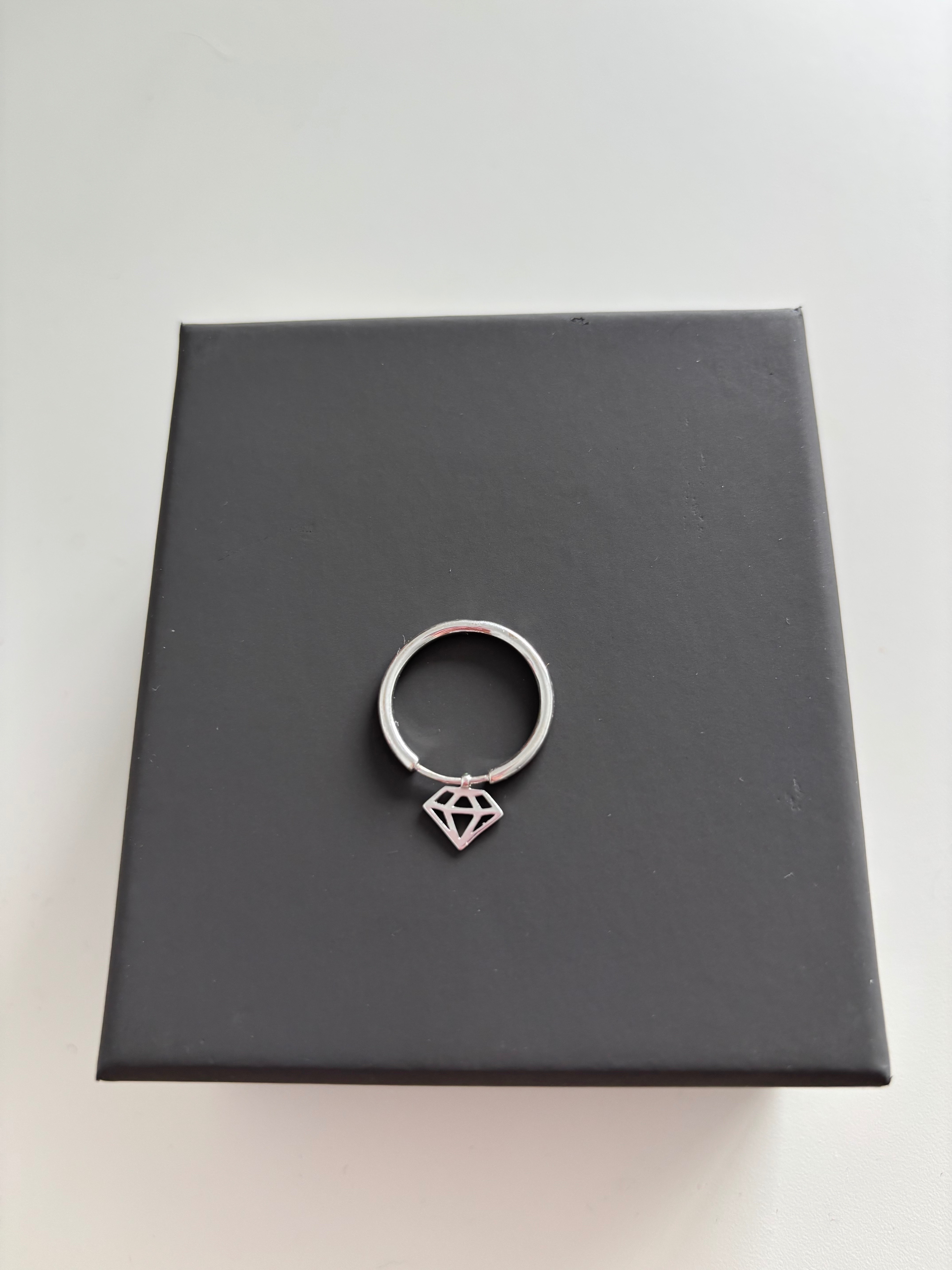 14K Solid White Gold Minimalistic Ring - photo 2