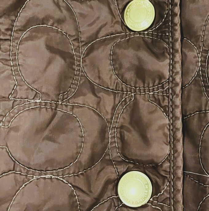 Coach Women’s Signature C Quilted Jacket Brown Medium Like New🥕 - photo 4