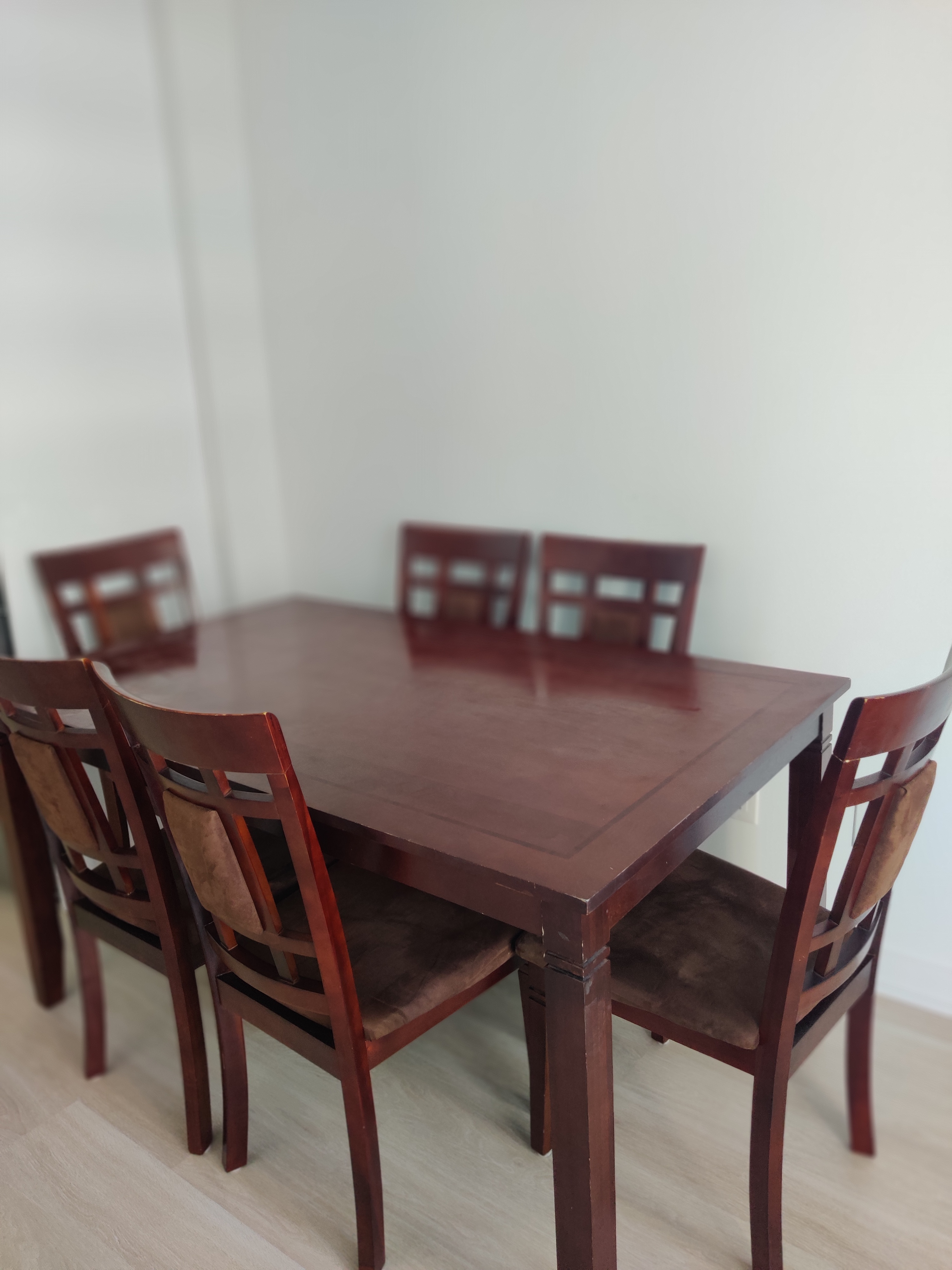 High-End Solid Wood Rectangular Dining Table Set with 6 Chairs - photo 4