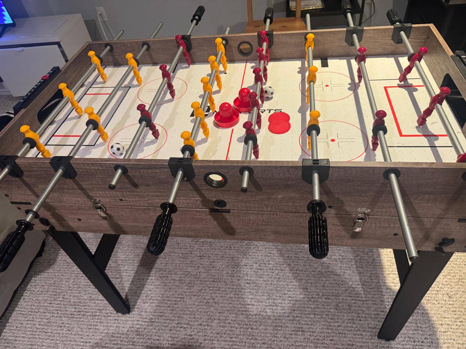 3-in-1 Foosball + Pool + Hockey Game Table – Like New For Kids - photo 5