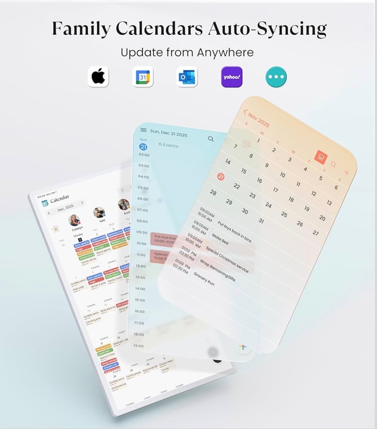 Digital Smart Calendar+2: Wall Planner/Touch Chores Chart 24inch - photo 4