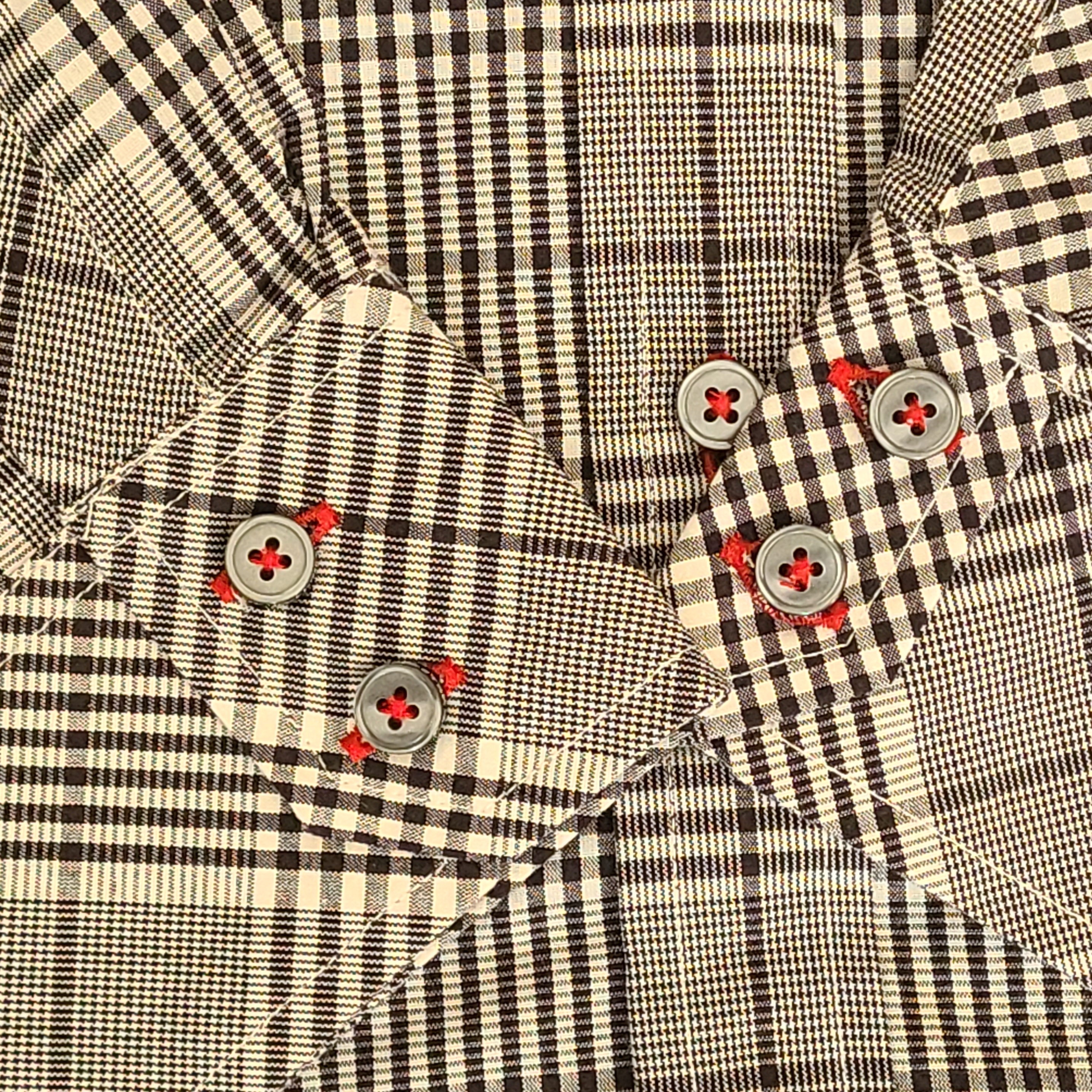 Men's long sleeves shirt - patchwork plaid, Size XXL - photo 5