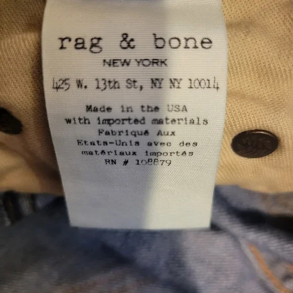 Rag & Bone High-Rise Jeans, Size 24 - photo 3