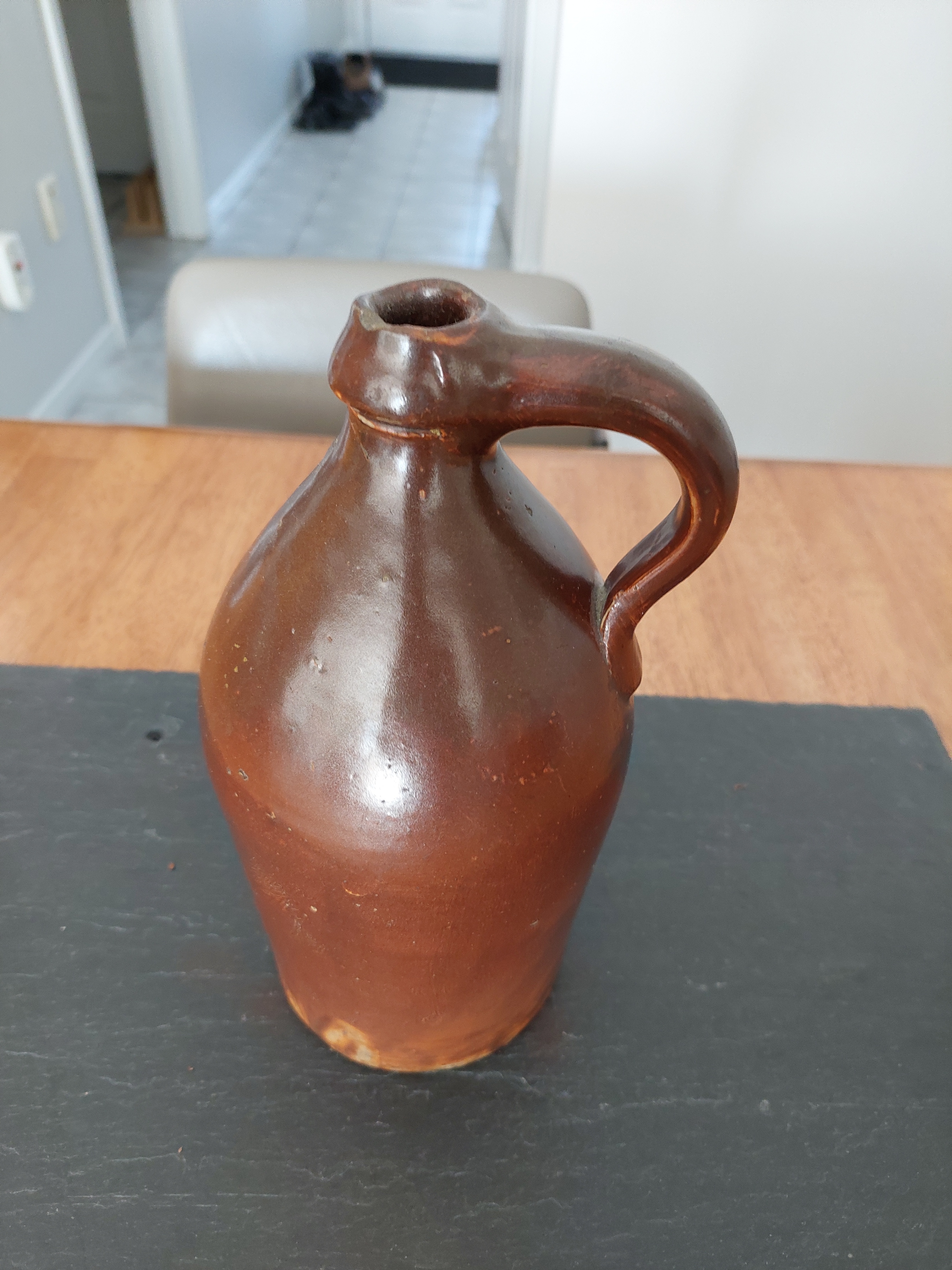 Vintage Brown Stoneware Jug - photo 3