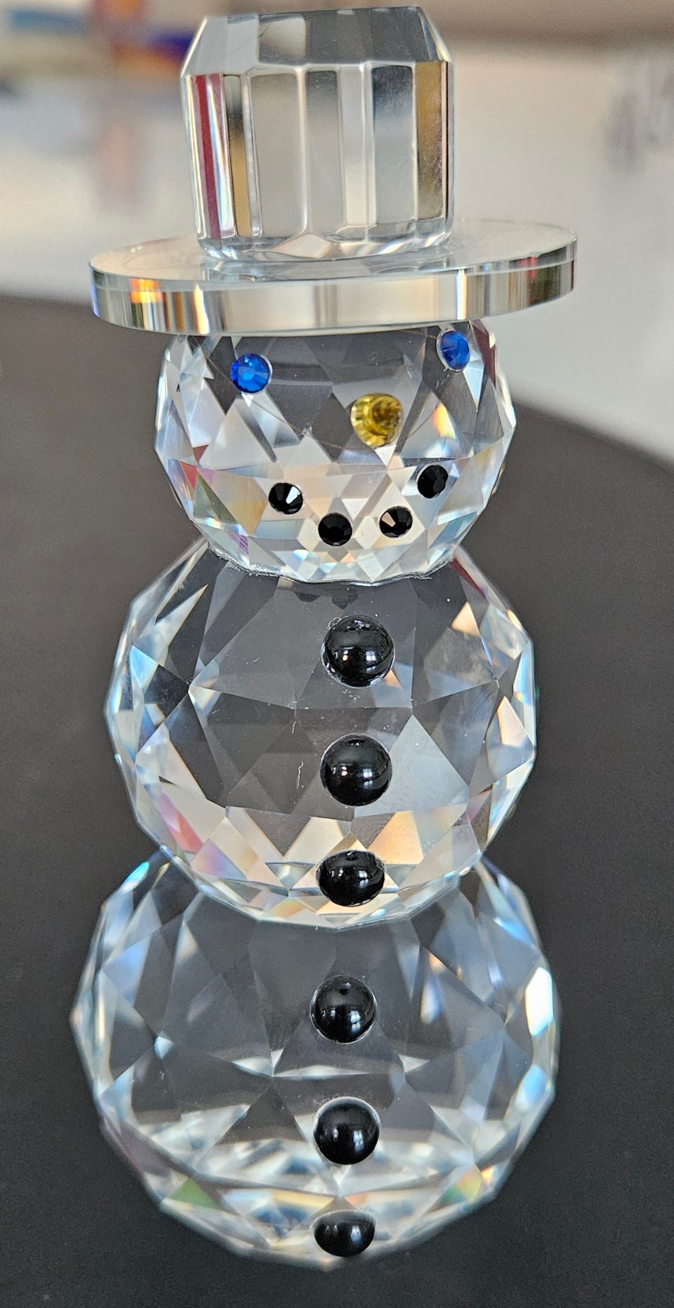 Simon Designs Crystal Snowman Figurine