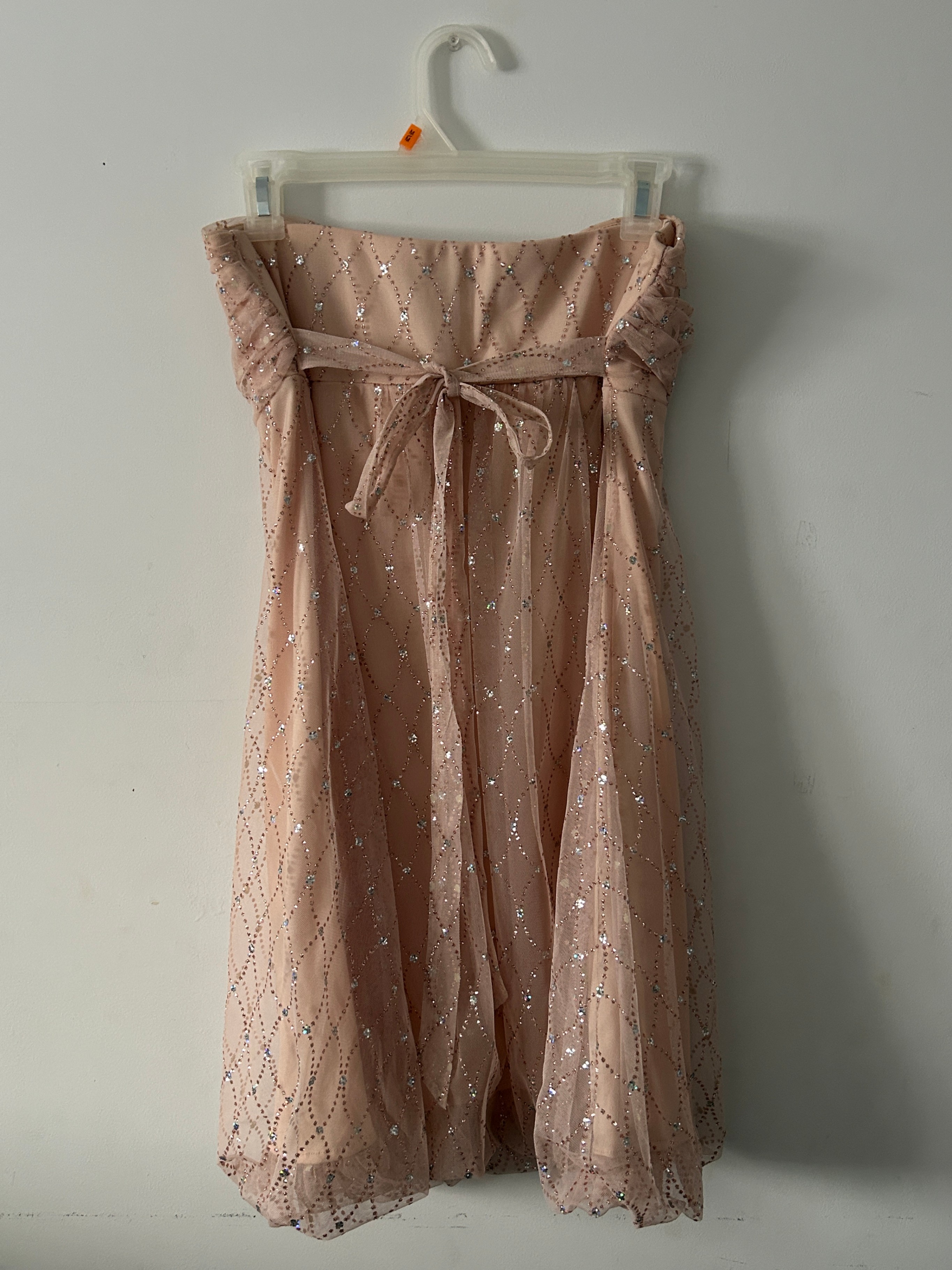 Strapless Gem Detail Nude Dress - Women's Apparel - photo 3