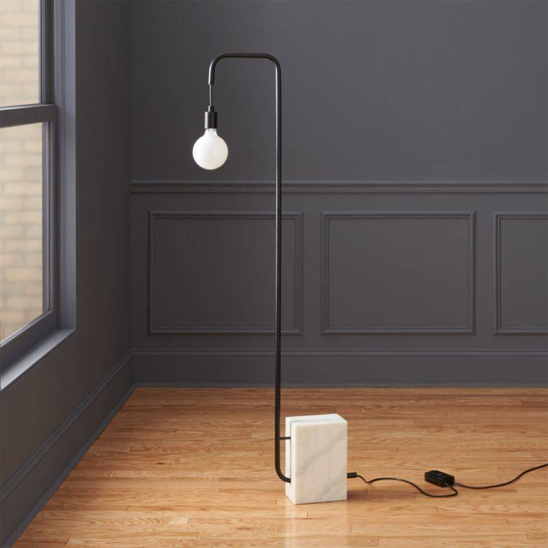 CB2 Marble Floor lamp