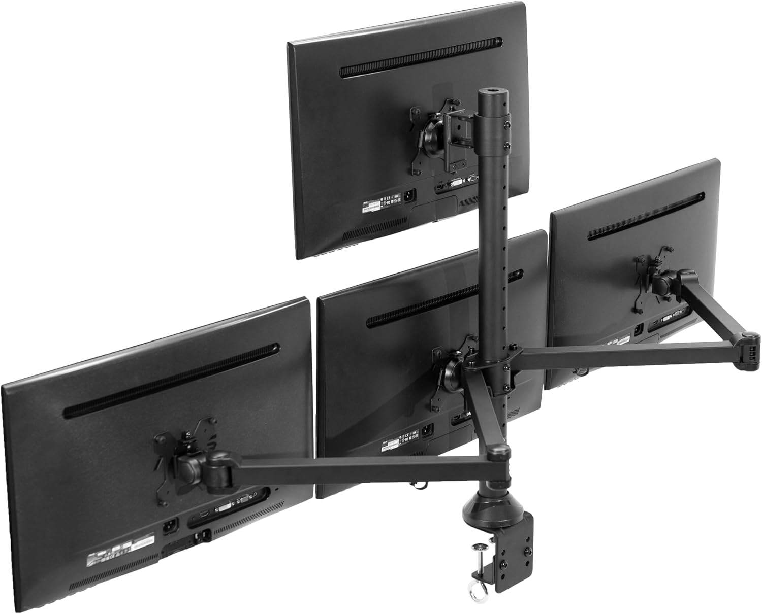 New VIVO Steel Quad Computer Monitor Heavy Duty Desk Mount