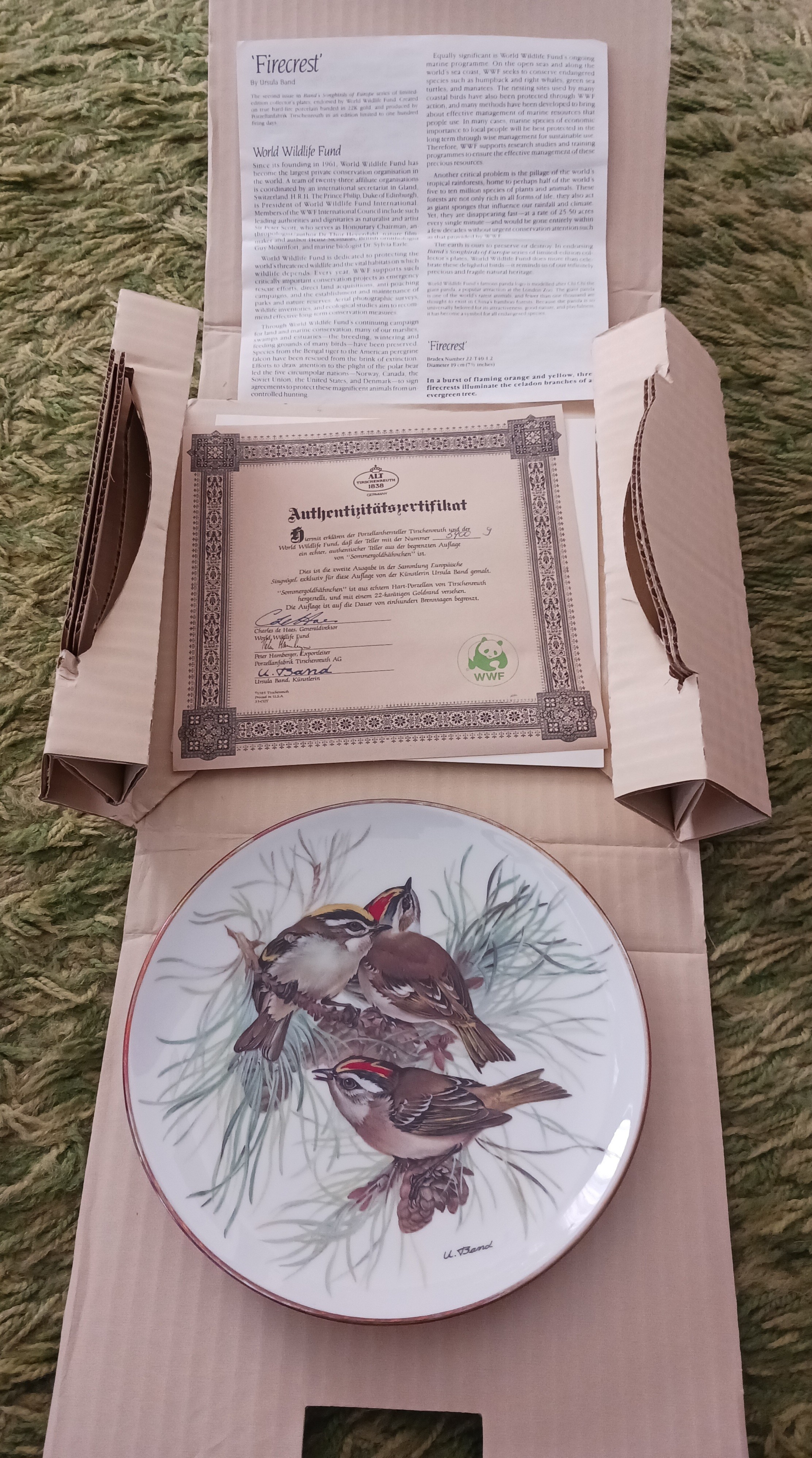 Fine Decorative Songbirds of Europe Plate By Ursula Band-WWF - photo 2