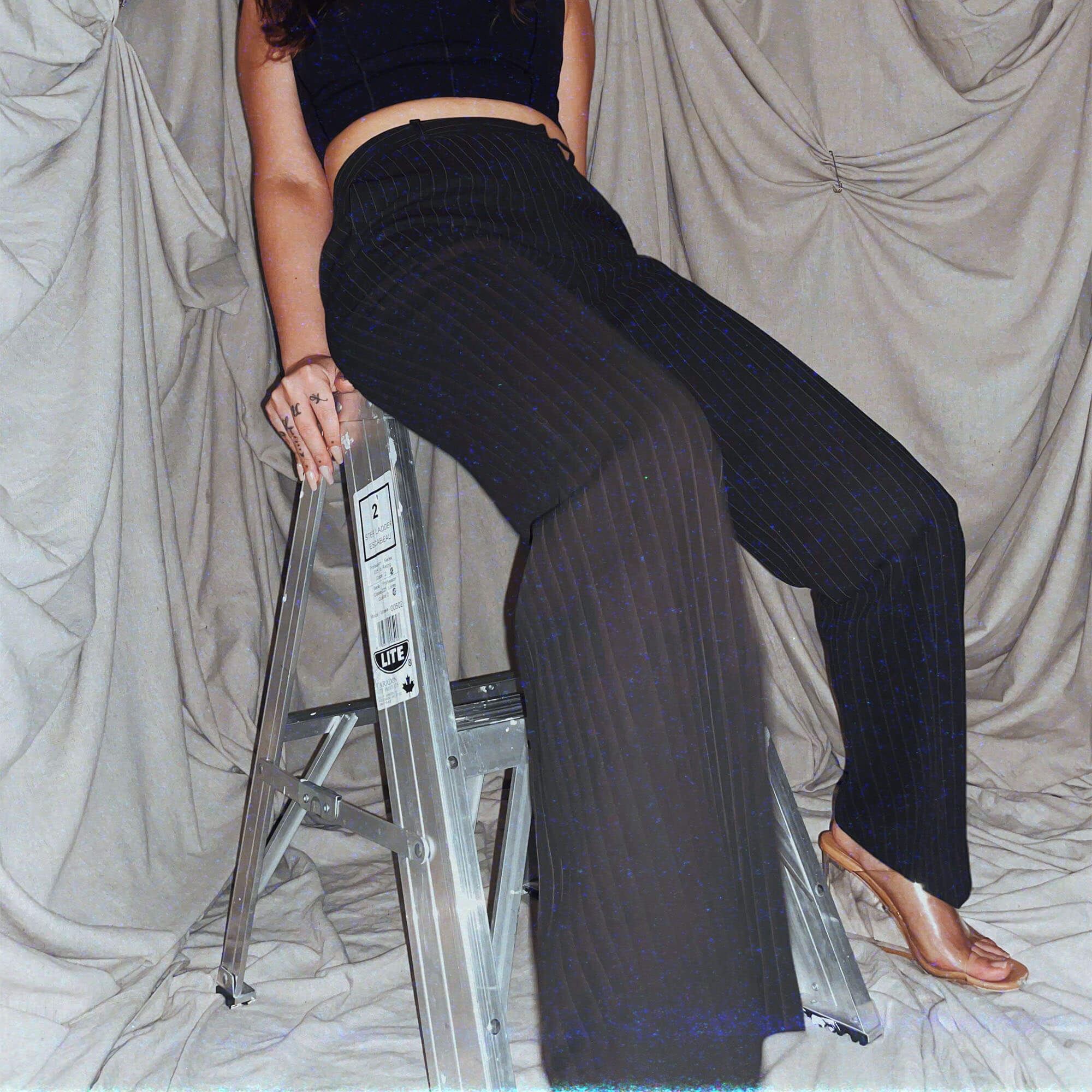 vintage brown pinstripe trousers work pants