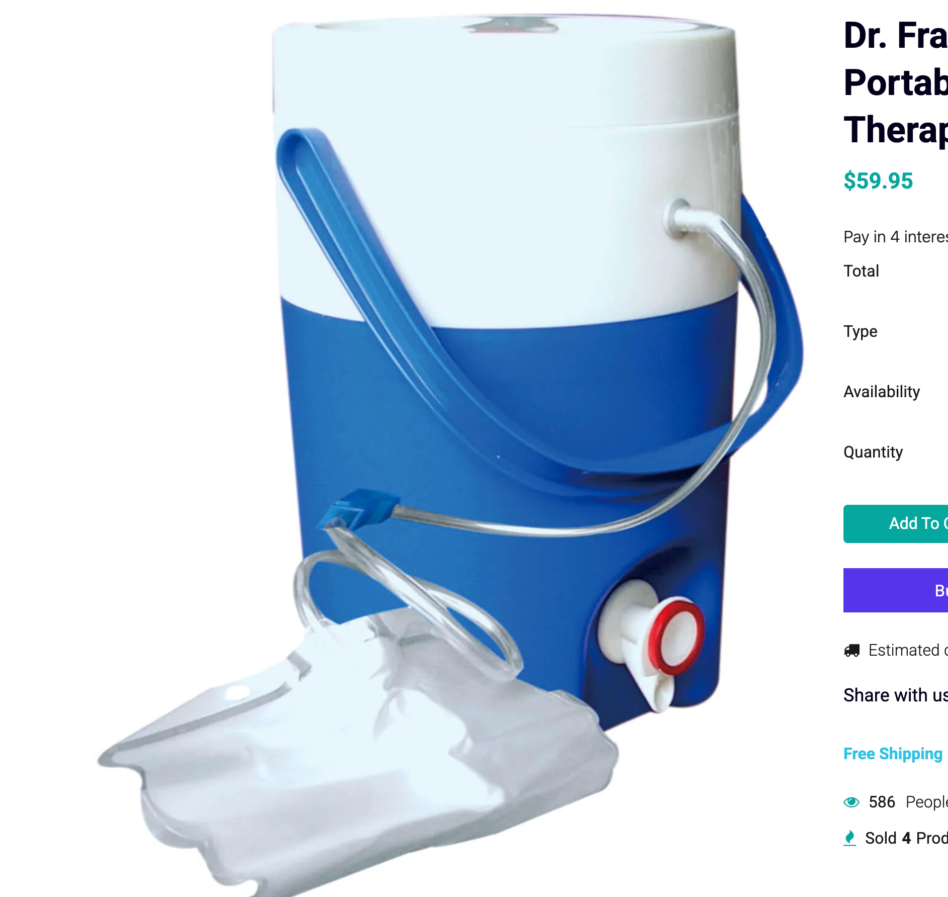 Portable Water Circulation Pump for Cold Therapy and Pain Relief - photo 2