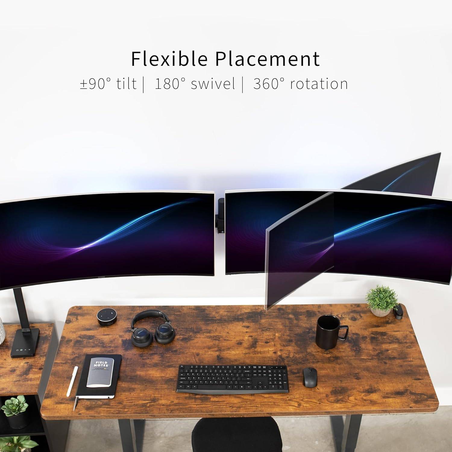 🏆New VIVO Dual Ultra Wide 27 to 38 inch Monitor Wall Mount - photo 5