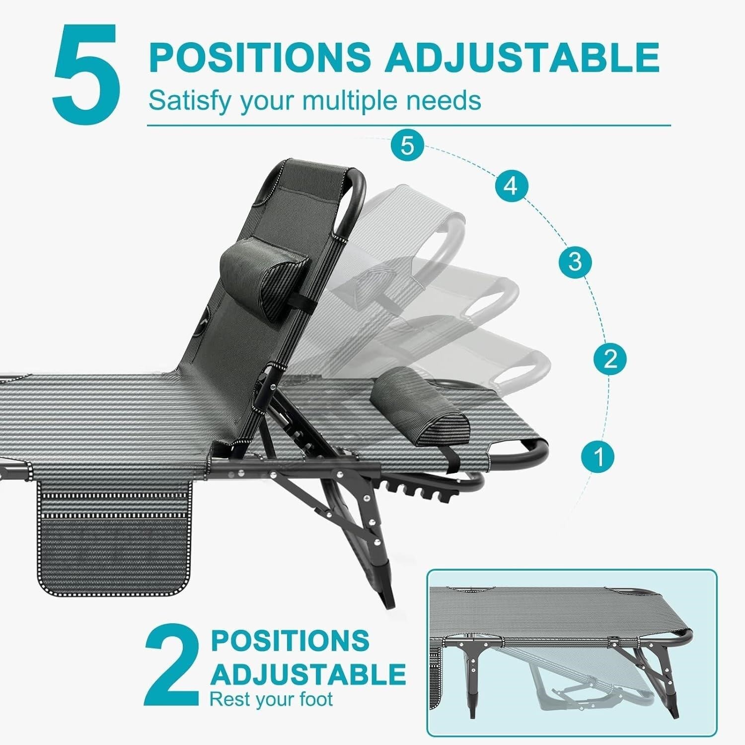 -5 Positions Camping Cot GK69991 - photo 2