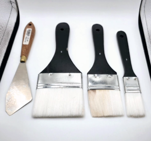 Artist Paint Brush Set + Palette Knife – Large Wash Brushes