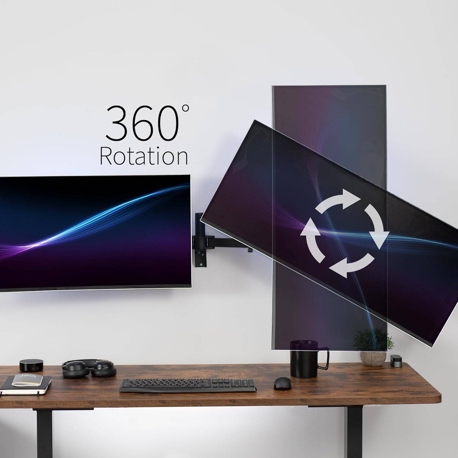🏆New VIVO Dual Ultra Wide 27 to 38 inch Monitor Wall Mount - photo 2