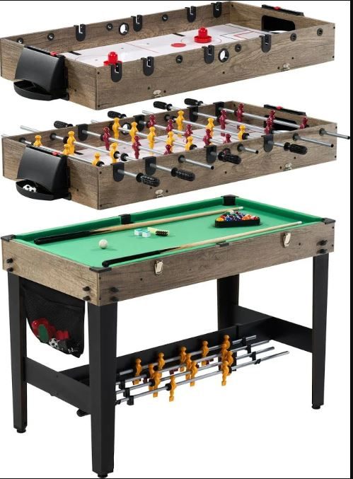 3-in-1 Foosball + Pool + Hockey Game Table – Like New For Kids
