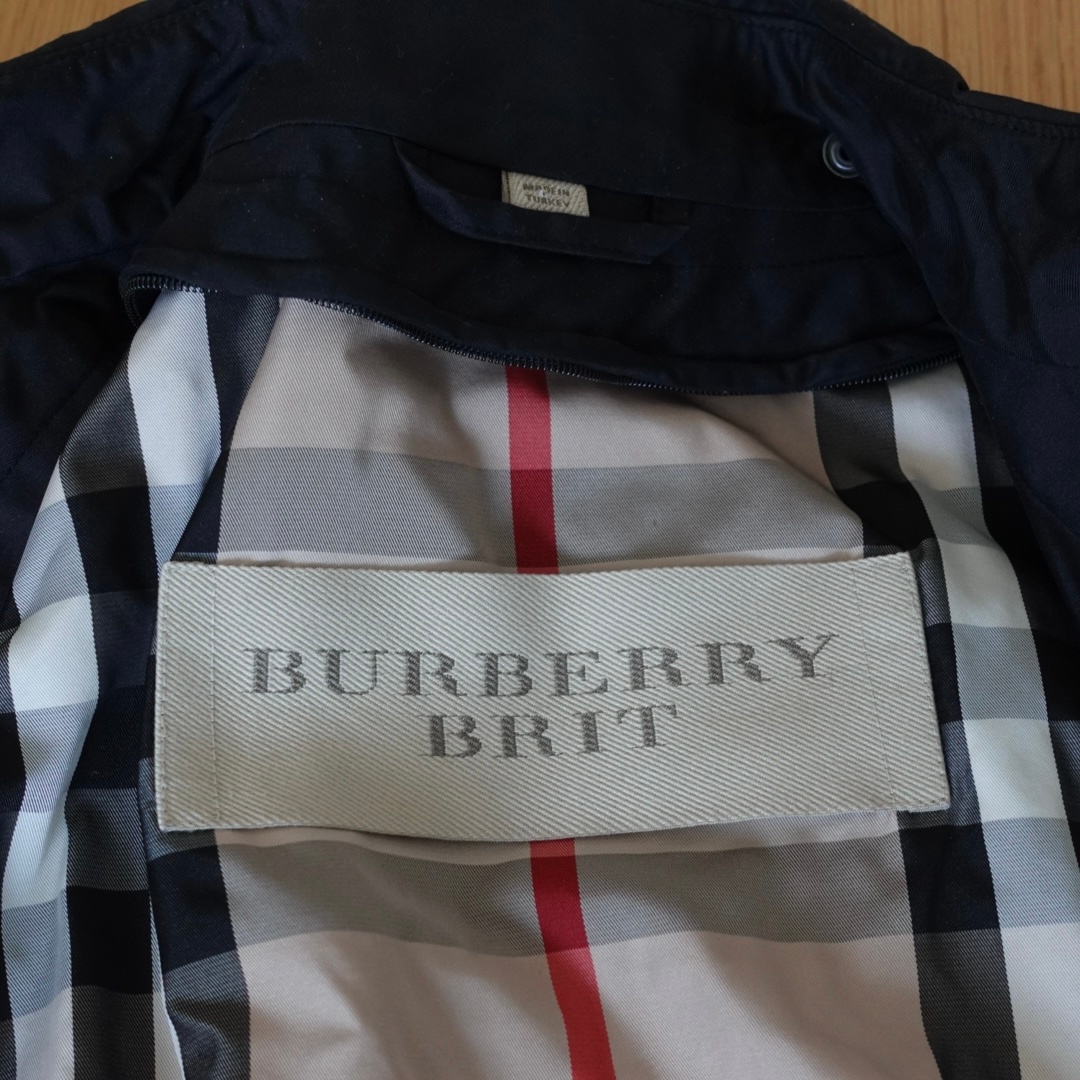 Authentic Burberry Nova Check Zippered Trench Coat Jacket Sz 14 - photo 4