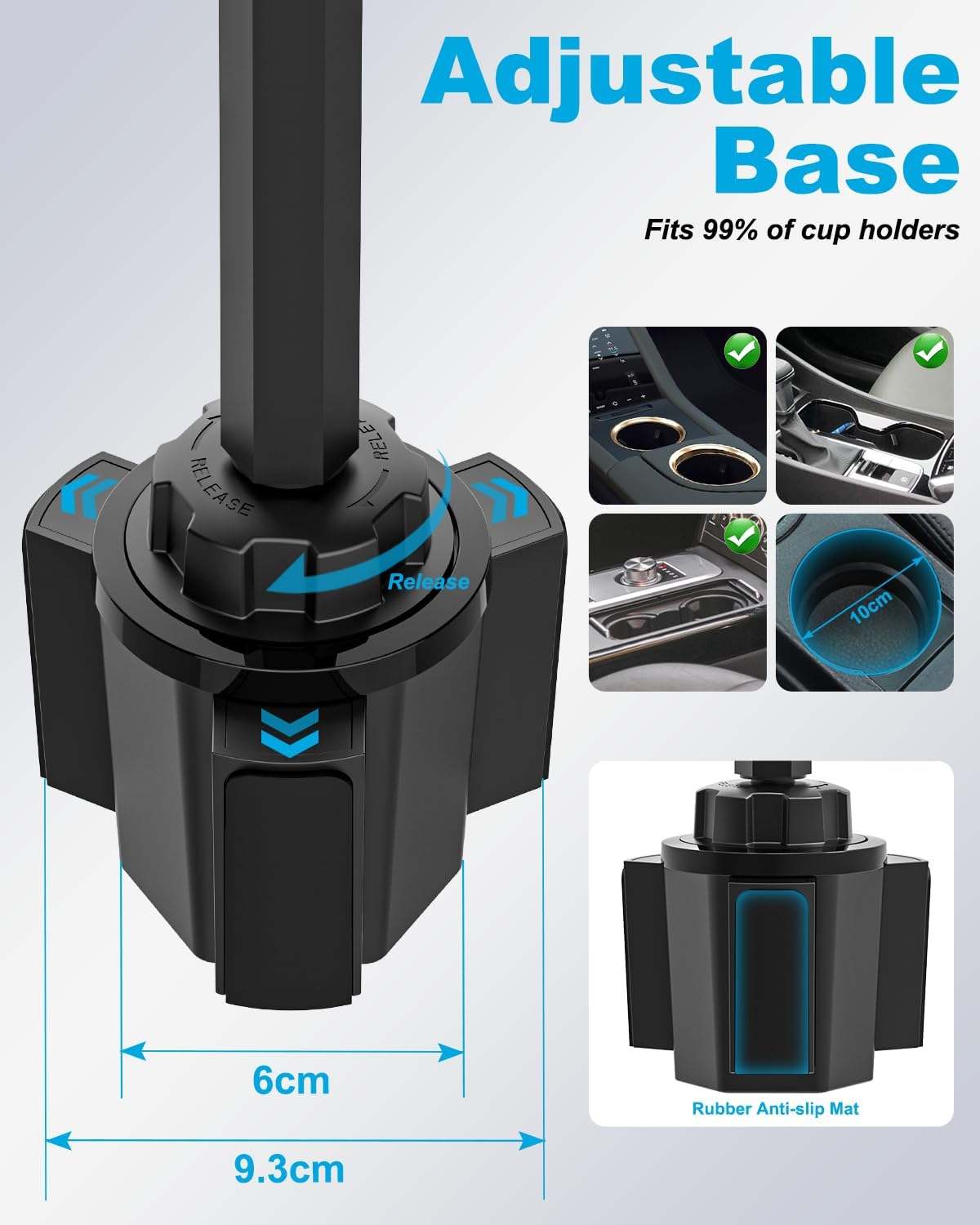 Double Head Tablet Holder for Car Cup - photo 4