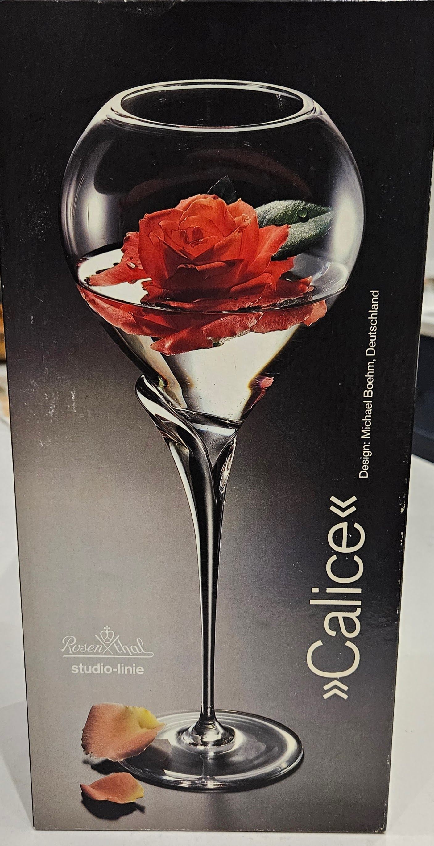 Rosenthal Studio Line Calice Crystal Rose Vase/Bowl [NEW]