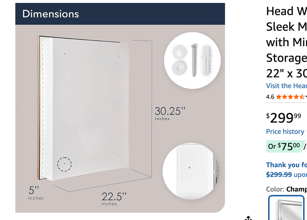 Mirrored bathroom medicine cabinet - photo 4