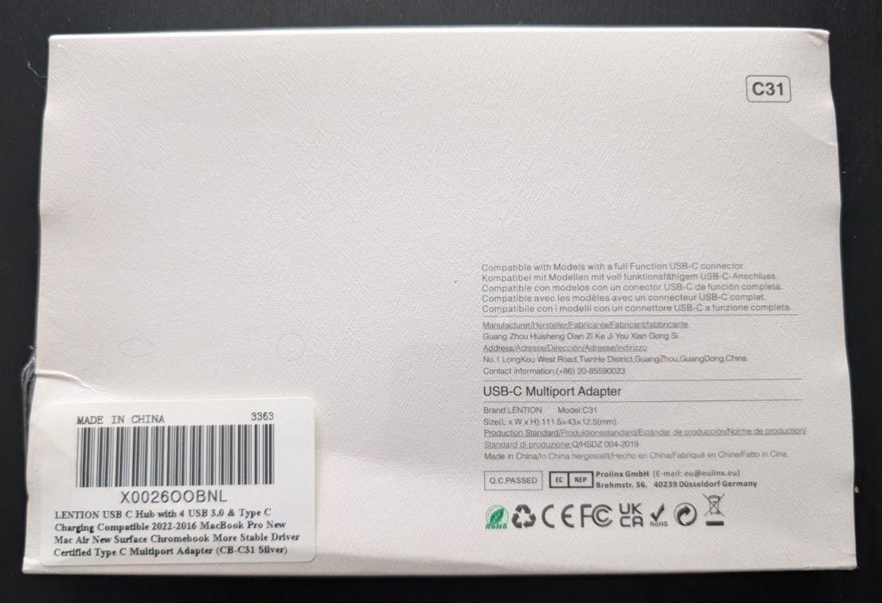 LENTION USB-C to USB-A & Power Delivery Adapter (Brand new) - photo 2