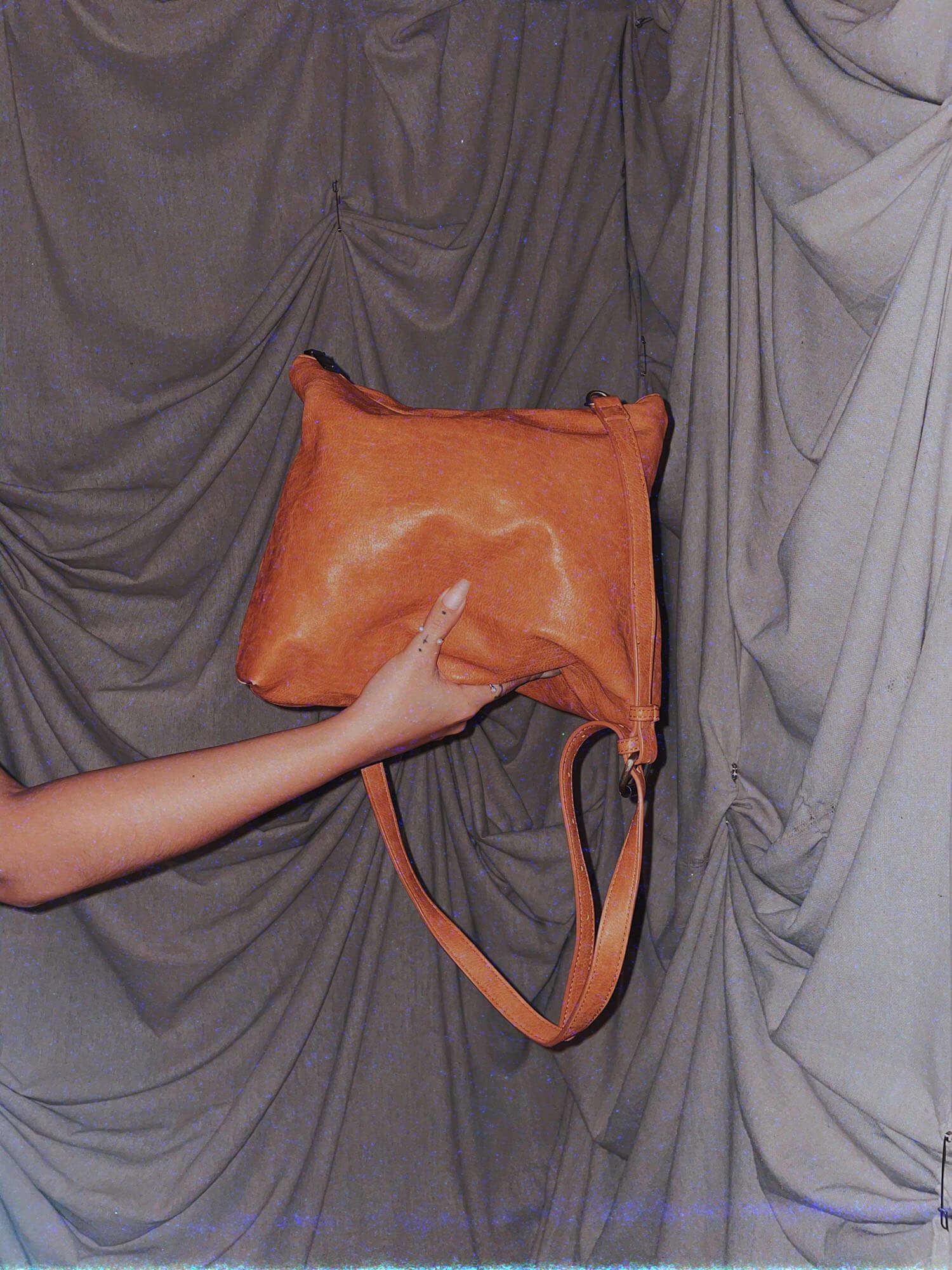 tan leather crossover purse bag - photo 2