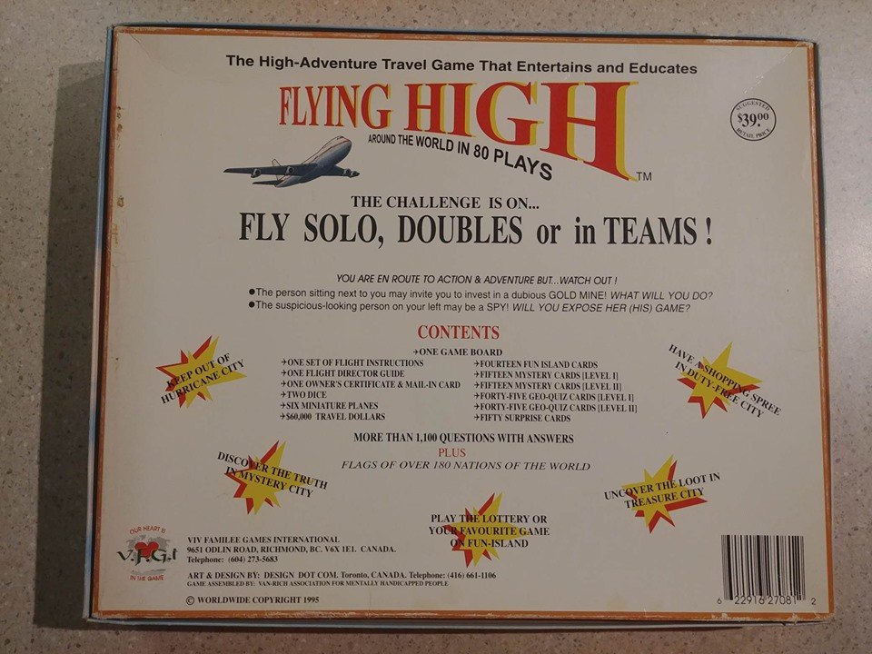 Game Flying High Around the World in 80 Plays 1995 CA$30 - photo 2