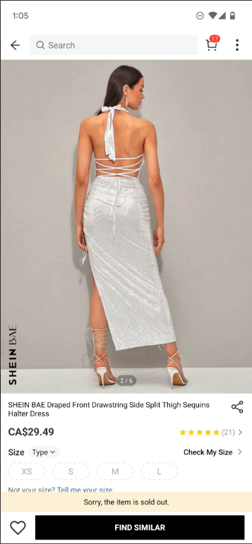 New Sequins Dress - Size XS - photo 2