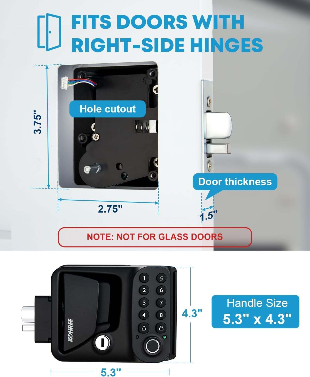 Kohree RV Door Smart Lock - photo 3